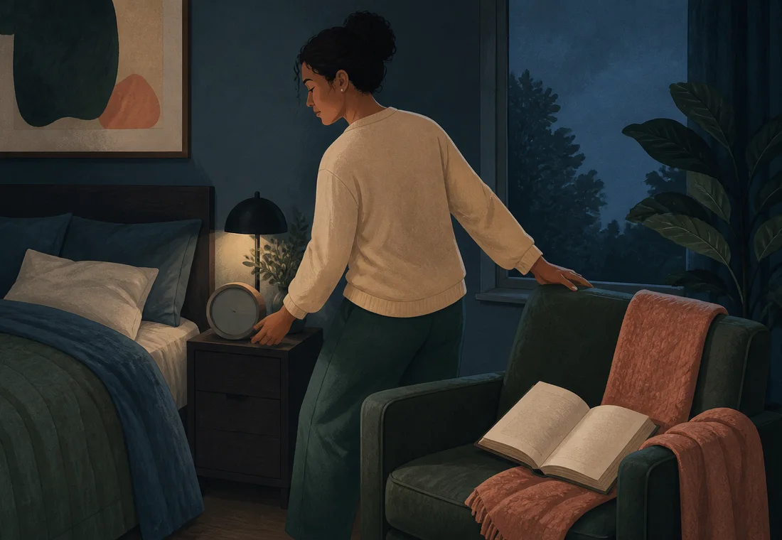 Editorial illustration for Sleep Anxiety: Breaking the Fear-of-Not-Sleeping Cycle